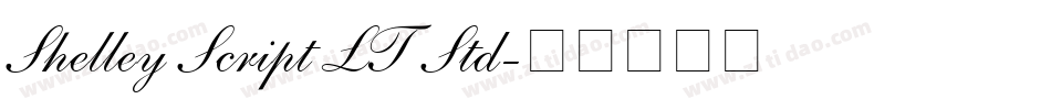 Shelley Script LT Std字体转换